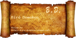 Biró Domokos névjegykártya